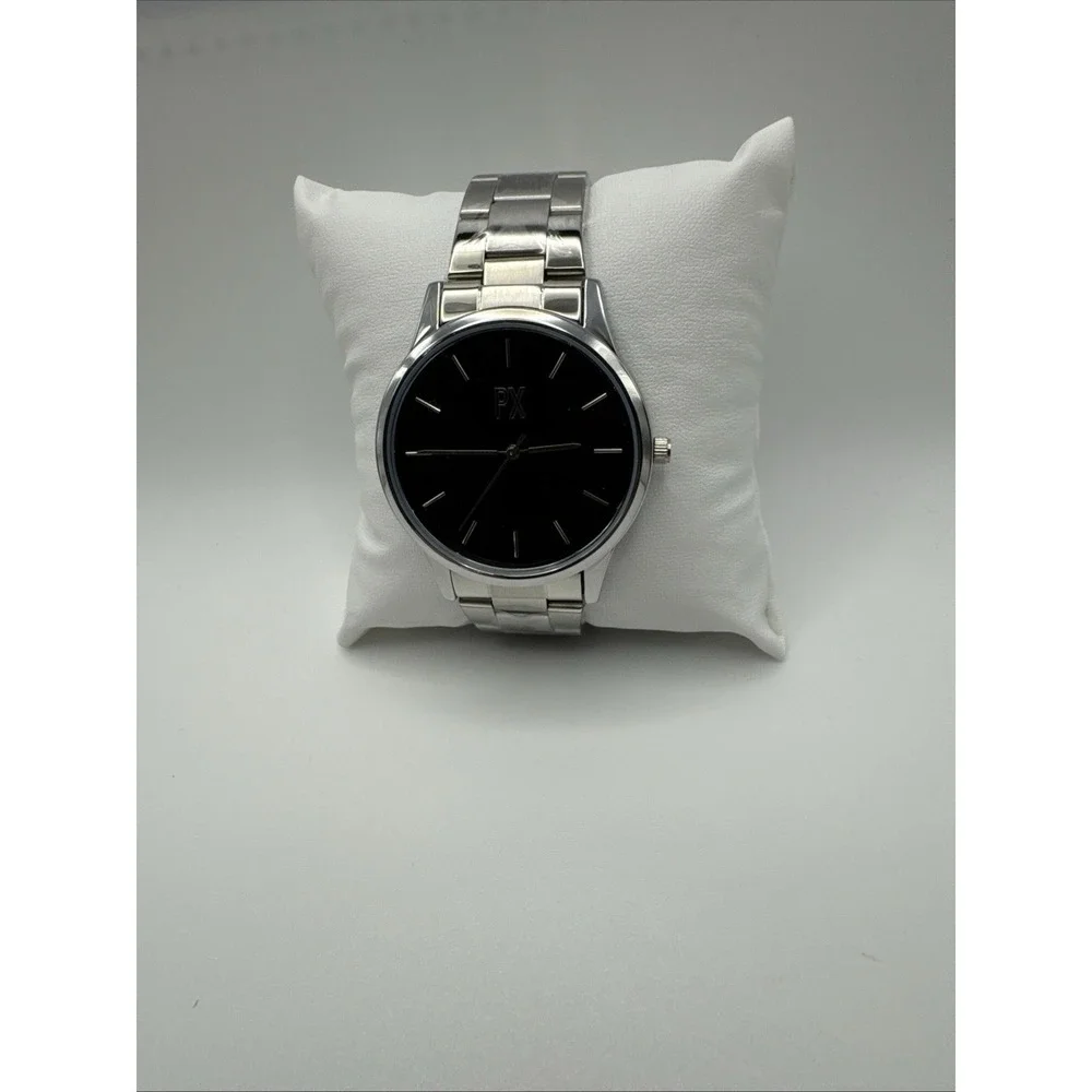 PX‎ Watch Silver Tone Bracelet With Brown Face Model 9WA9001M